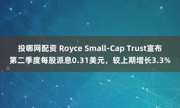 投哪网配资 Royce Small-Cap Trust宣布第二季度每股派息0.31美元，较上期增长3.3%